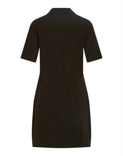  Vila - VILina 2/4 Polo Strik Kjole - Coffee Bean